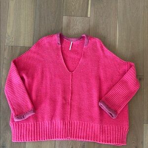 Free People Women's Pink Sweater